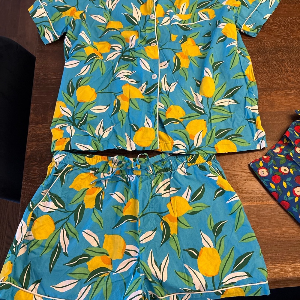 Printfresh Blue and Yellow Floral Pajama Set